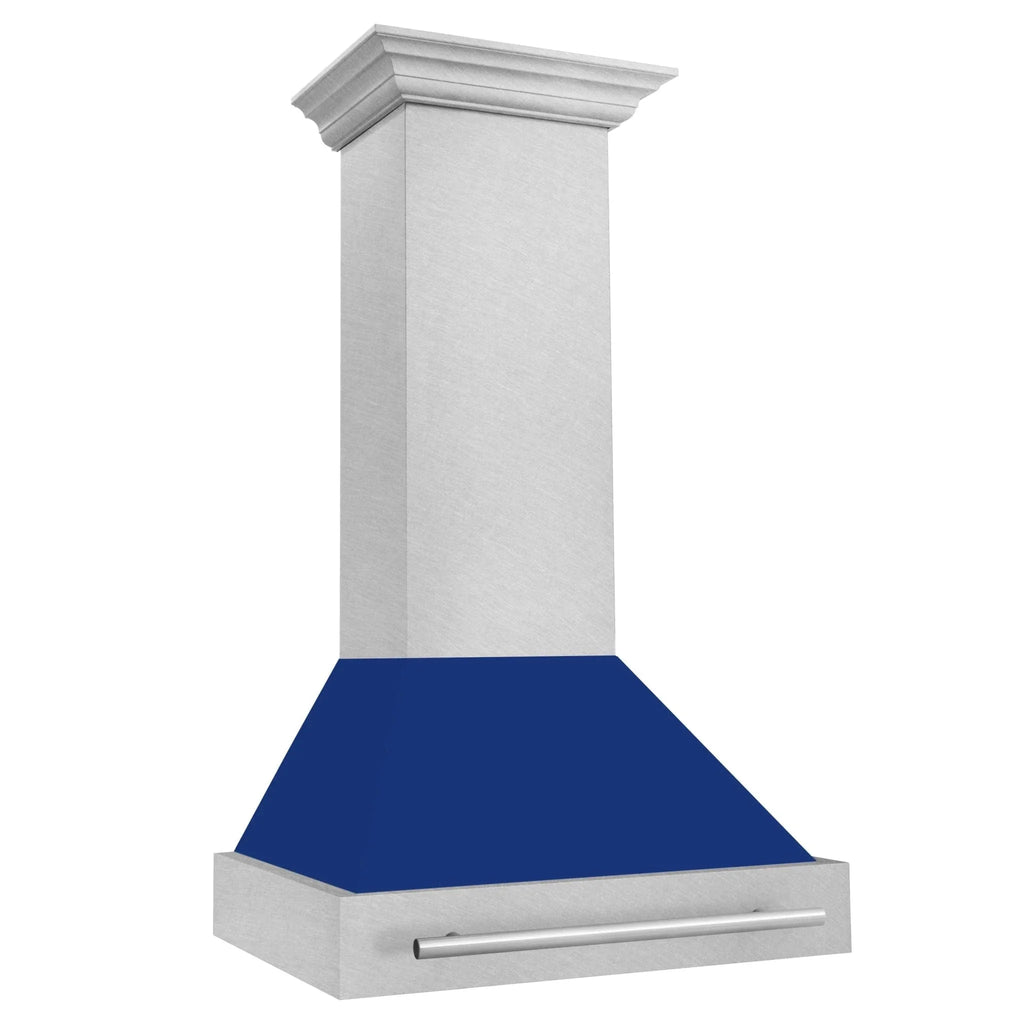 ZLINE 30" DuraSnow® Stainless Steel Range Hood with Color Shell Options 8654SNX-BG-30