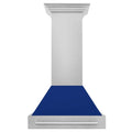 ZLINE 30" DuraSnow® Stainless Steel Range Hood with Color Shell Options 8654SNX-BG-30