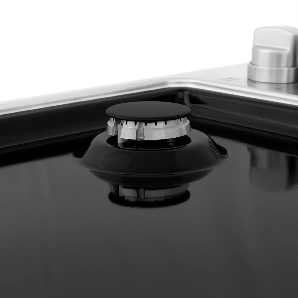 ZLINE 30" Gas Cooktop with 4 Gas Burners and Black Porcelain Top RC30-PBT