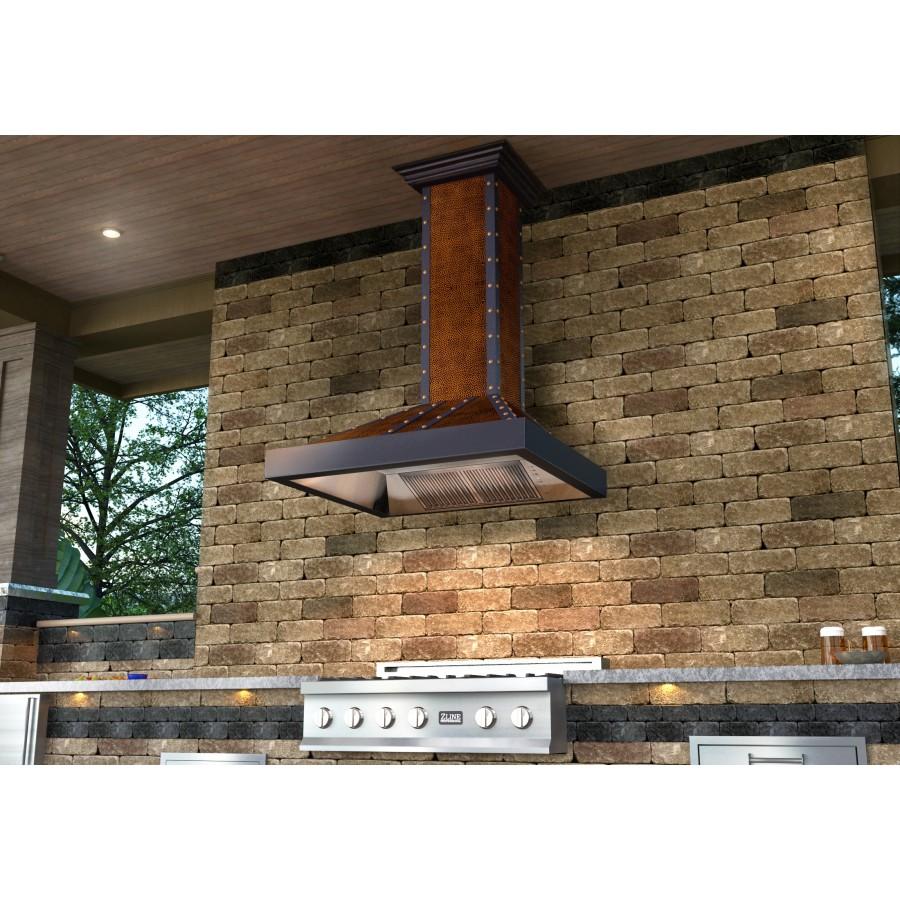 ZLINE 30" Hand-Hammered Copper Finish Wall Range Hood, 655-HBBBB-30