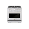 ZLINE 30 in. 4.2 cu. ft. 4 Burner Gas Range with Convection Gas Oven in Stainless Steel, SGR30