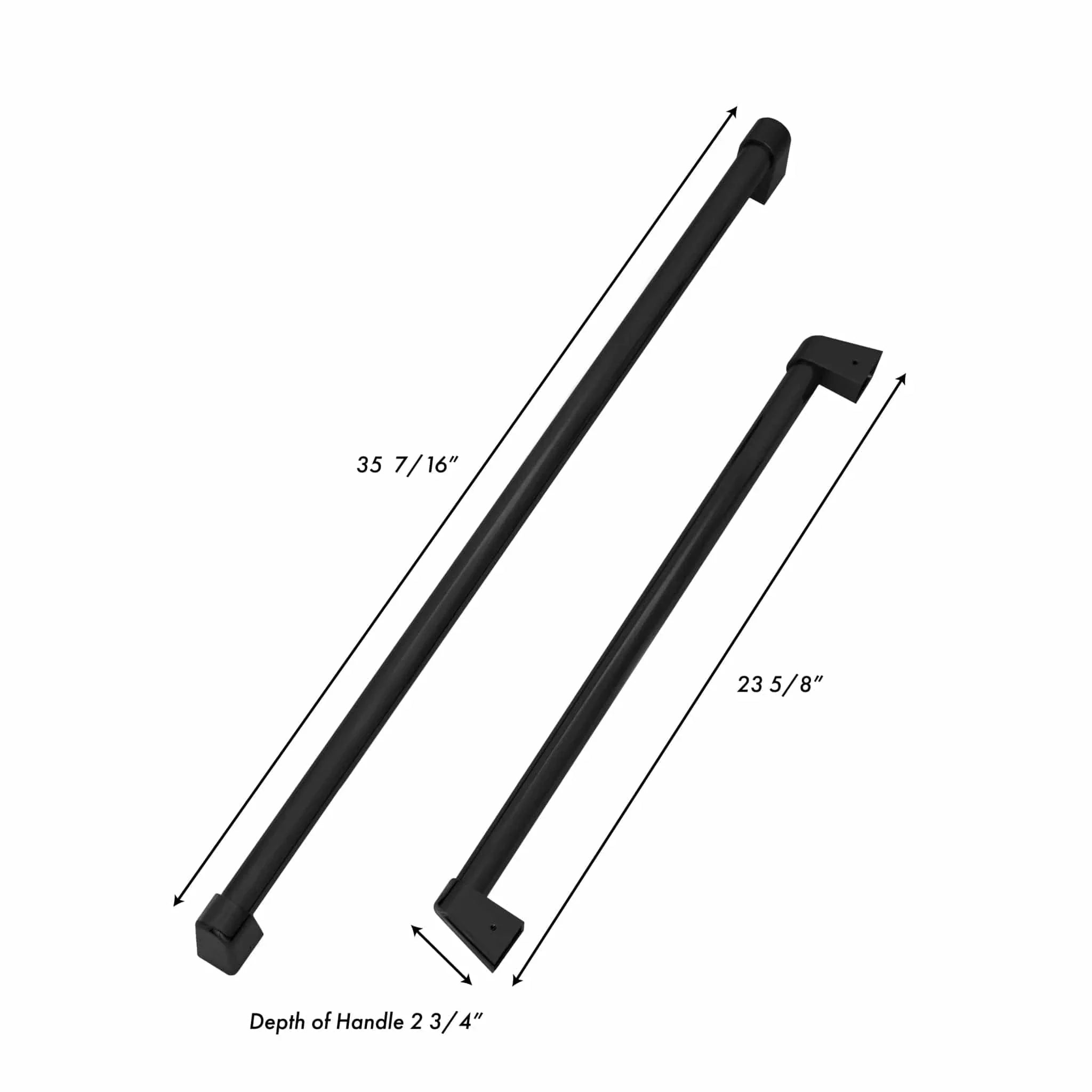 ZLINE 30 In. Autograph Edition Matte Black Handle Set for Built in Refrigerators (2 Handles) (RBIVHZ-MB-30)