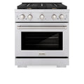 ZLINE 30 In. Gas Range, Stainless Steel w/ Brass Burners, SGR-BR-30
