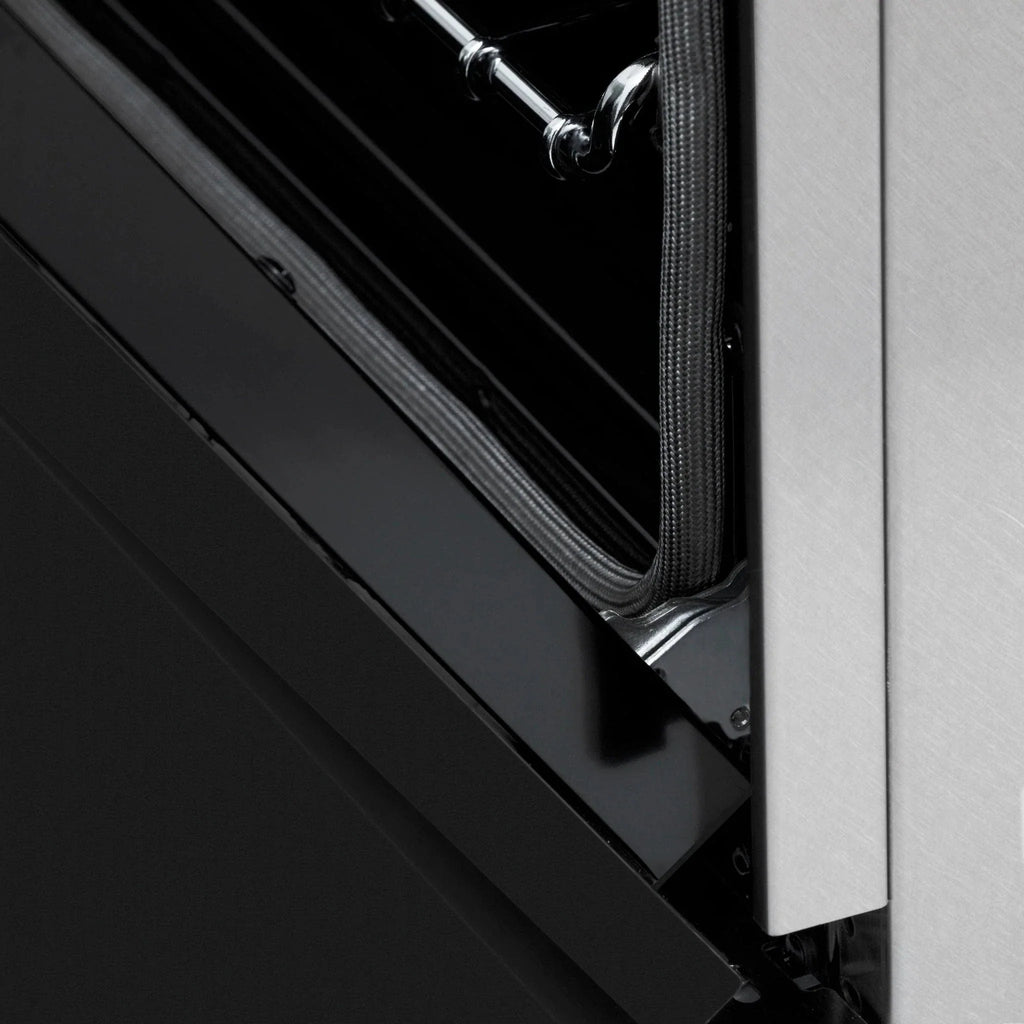 ZLINE 30" Induction Range in DuraSnow with a 4 Element Stove and Electric Oven RAINDS-BLM-30