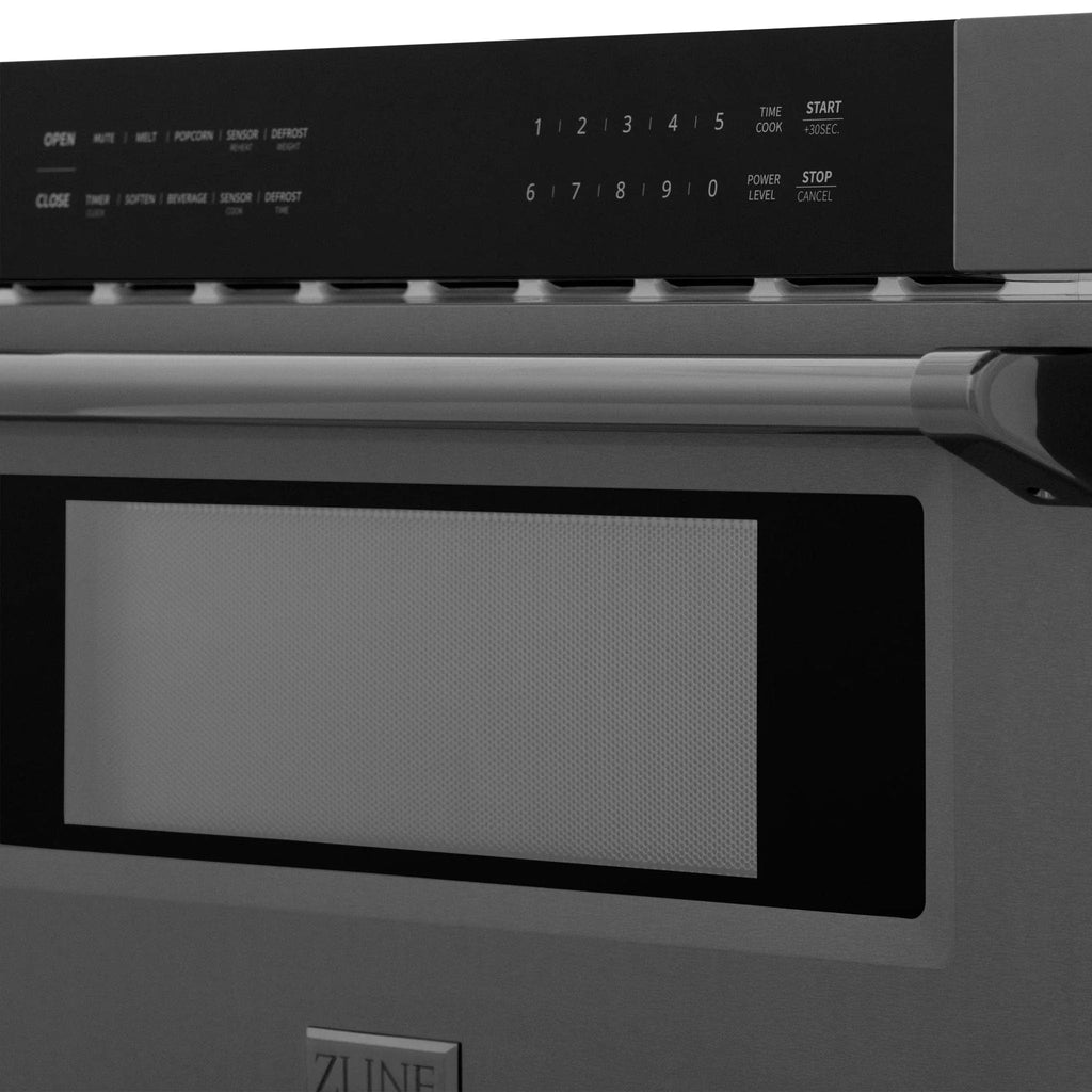 ZLINE 30" Microwave Drawer in Black Stainless MWD-30-BS