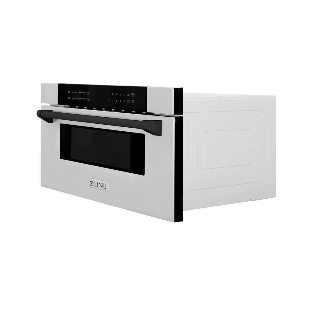 ZLINE 30" Microwave Drawer, Stainless Steel, Black MWDZ-30-MB