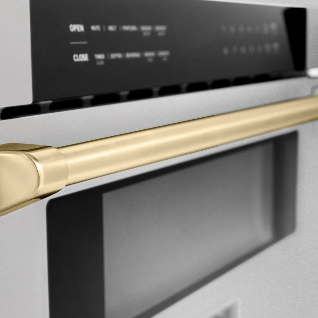 ZLINE 30" Microwave Drawer, Stainless Steel, Gold MWDZ-30-SS-G