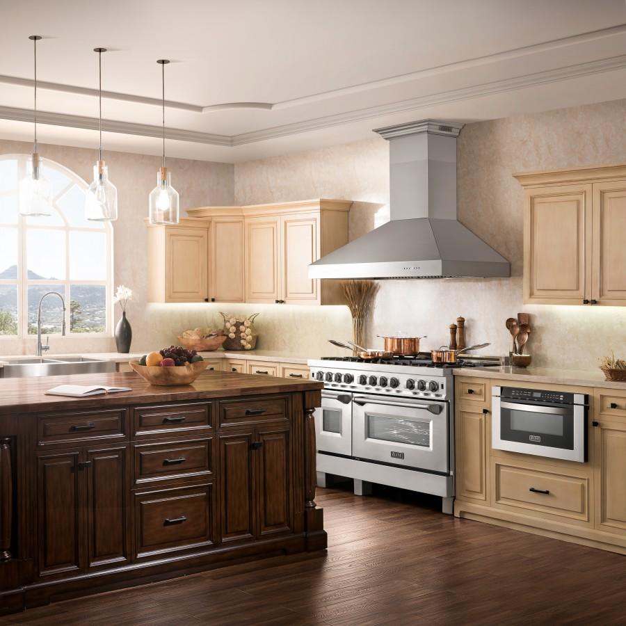 ZLINE 30" Professional Wall Range Hood, Built-in CrownSound® Bluetooth Speakers, 697CRN-BT-30