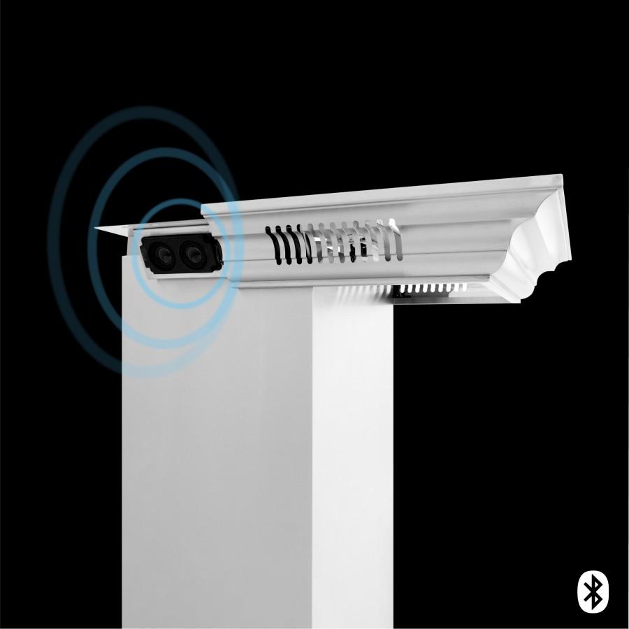 ZLINE 30" Professional Wall Range Hood, Built-in CrownSound® Bluetooth Speakers, 697CRN-BT-30