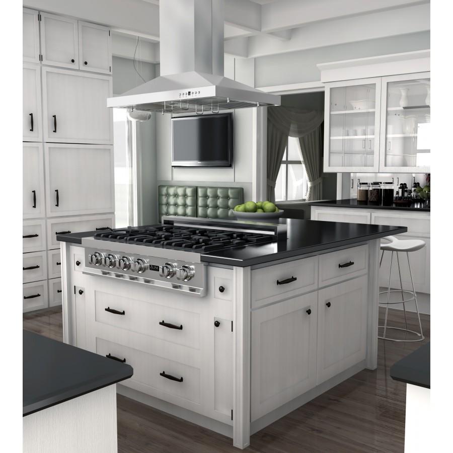 ZLINE 30" Remote Dual Blower Stainless Island Range Hood, GL2i-RD-30