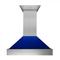 ZLINE 30" Snow Finish Wall Range Hood, Blue Gloss Shell, 8654BG-30