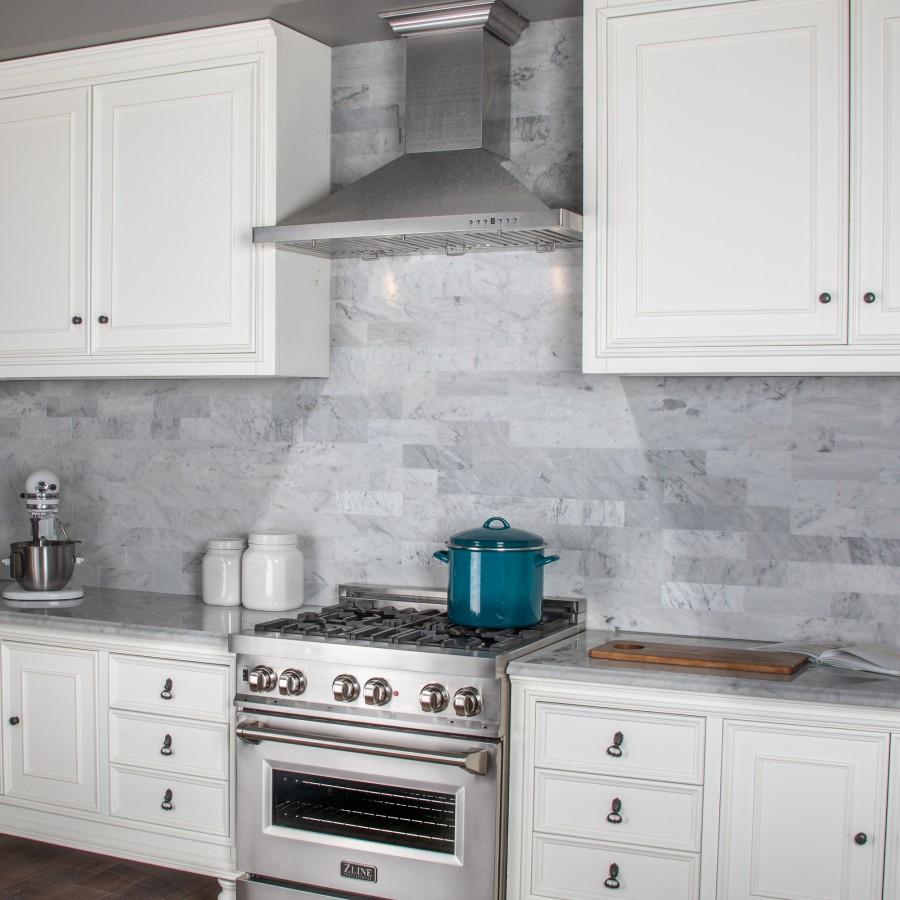 ZLINE 30" Snow Finished Stainless Steel Wall Mount Range Hood, 8KBS-30