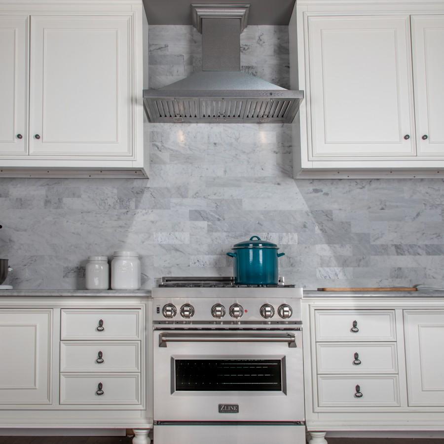 ZLINE 30" Snow Finished Stainless Steel Wall Mount Range Hood, 8KBS-30