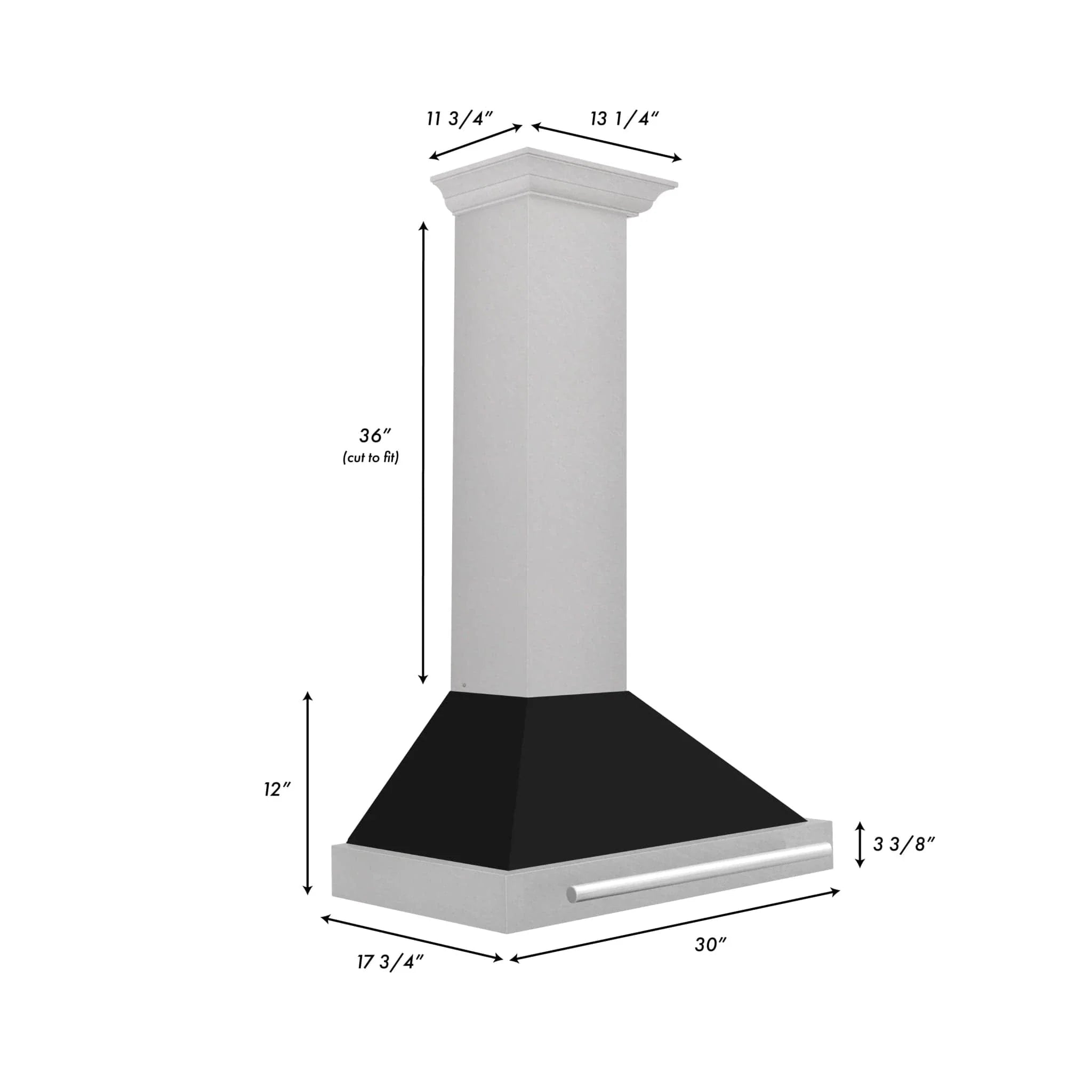 ZLINE 30" Stainless Range Hood Shell, Stainless Handle KB4SNX-BLM-30