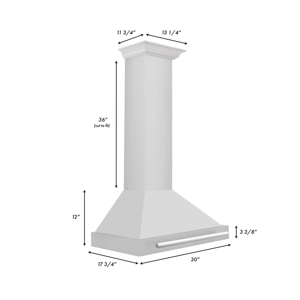 ZLINE 30" Stainless Steel Range Hood with Stainless Steel Handle KB4STX-30