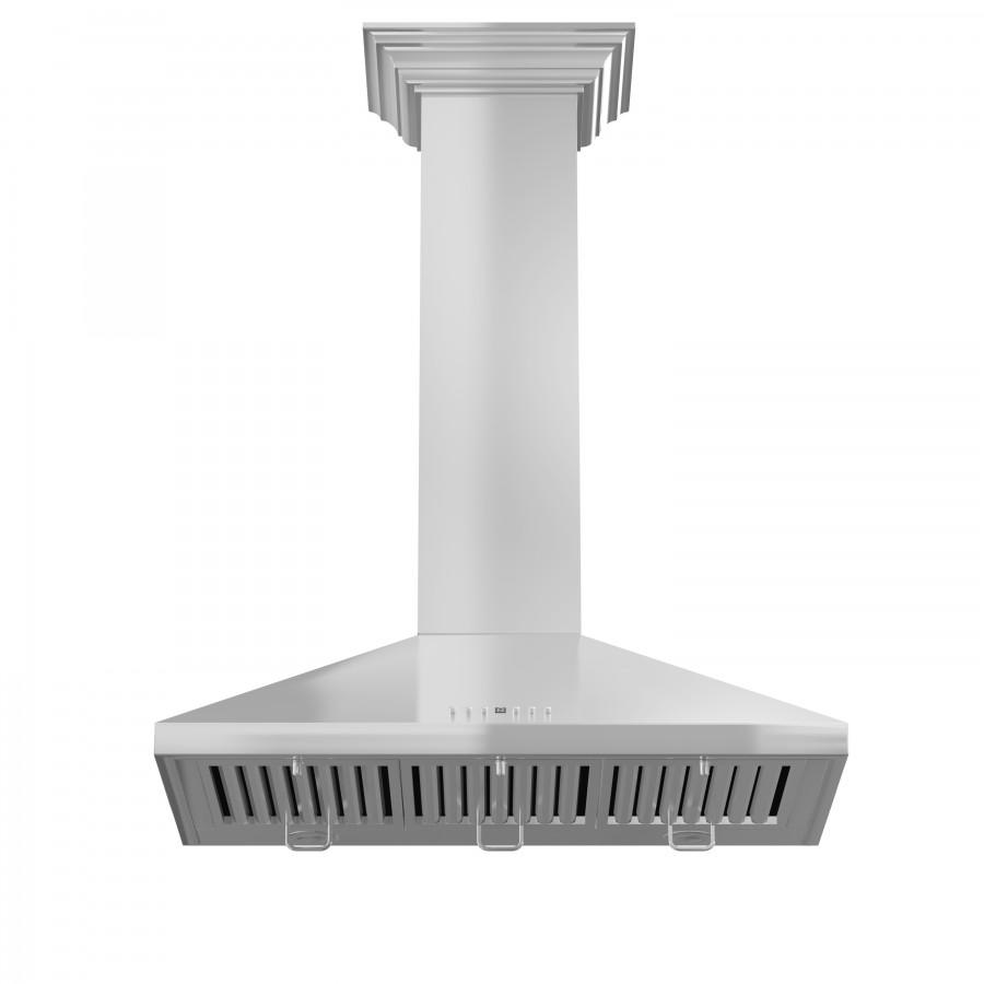 ZLINE 30" Stainless Steel Wall Range Hood, Crown Molding, KL2CRN-30