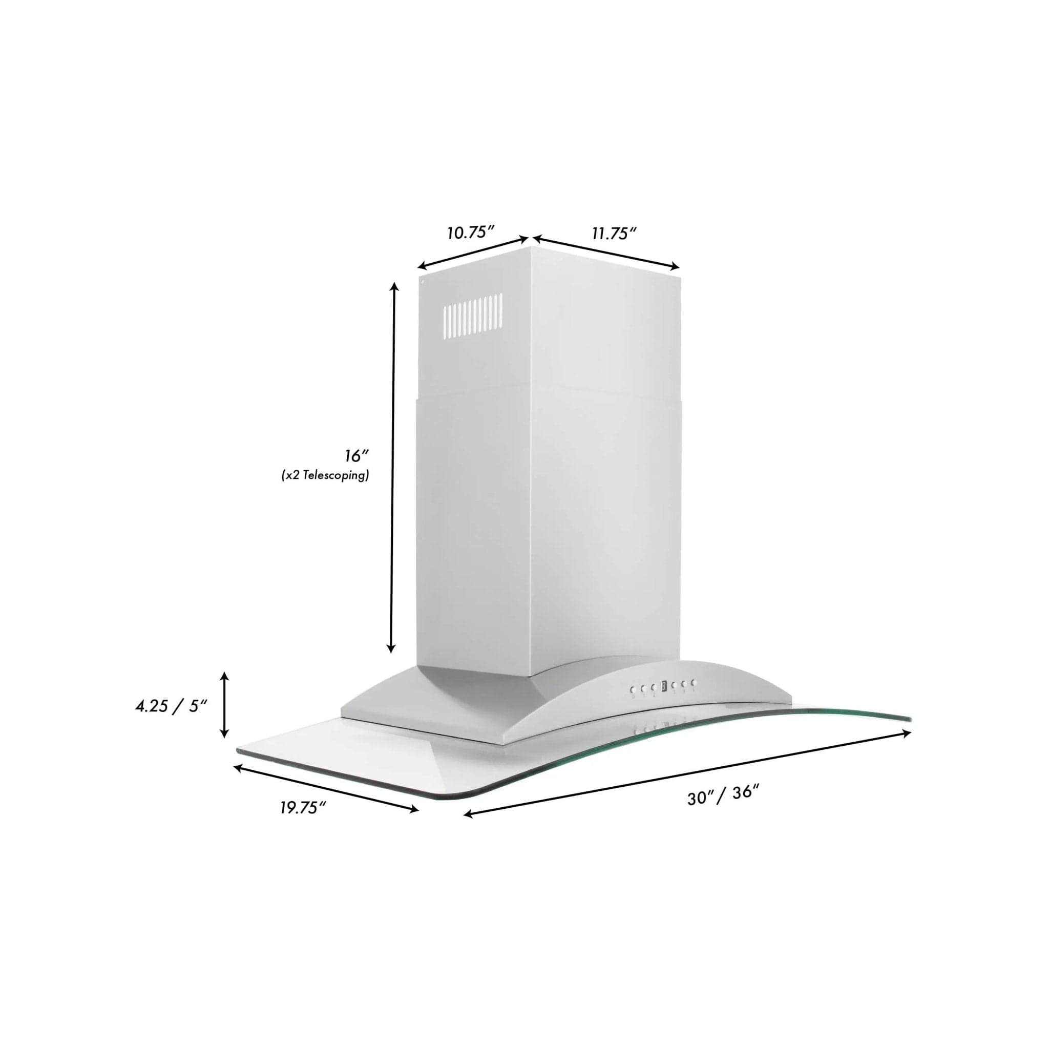 ZLINE 30" Stainless Steel Wall Range Hood, KN-30