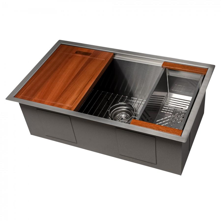ZLINE 30" Undermount Single Bowl Ledge Sink Stainless Steel, SLS-30S