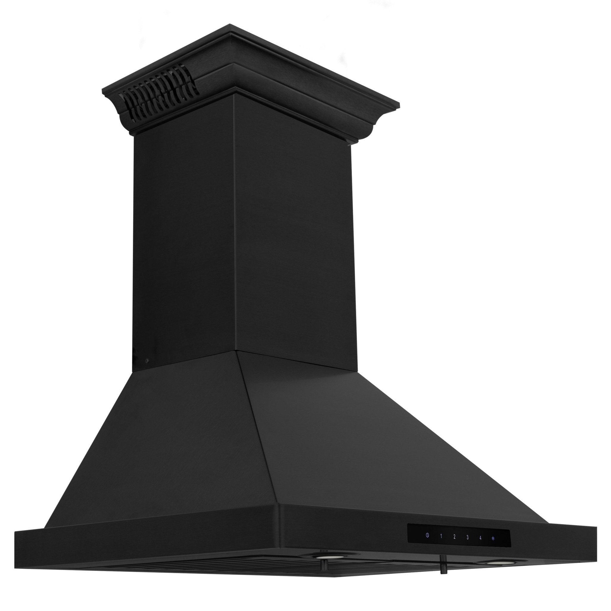 ZLINE 30" Wall Black Stainless Range Hood, Crown Speakers, BSKBNCRN-BT-30