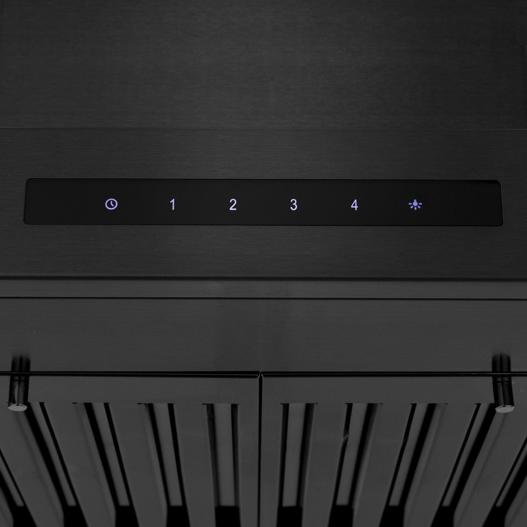 ZLINE 30" Wall Mount Range Hood, Black Stainless Steel, BSKENCRN-30