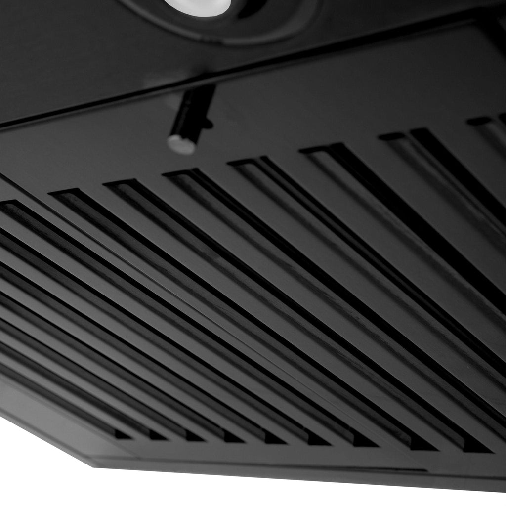 ZLINE 30" Wall Mount Range Hood, Black Stainless Steel, BSKENCRN-30