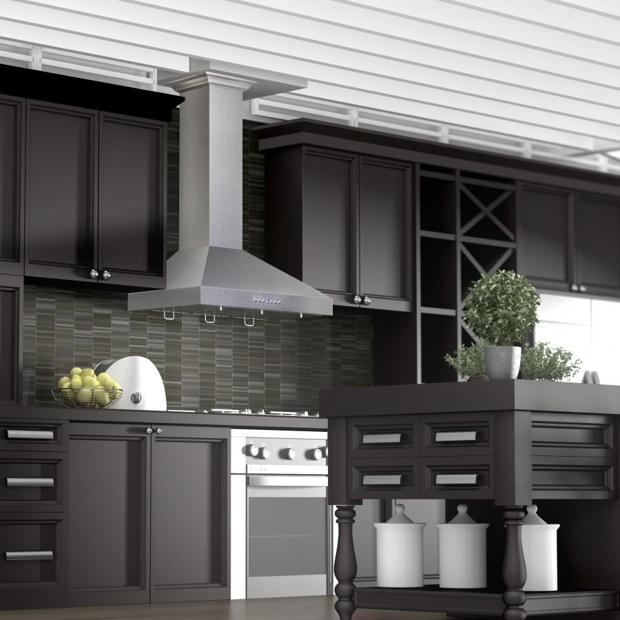 ZLINE 30" Wall Mount Range Hood in Snow Finished Stainless, 8KL3S-30