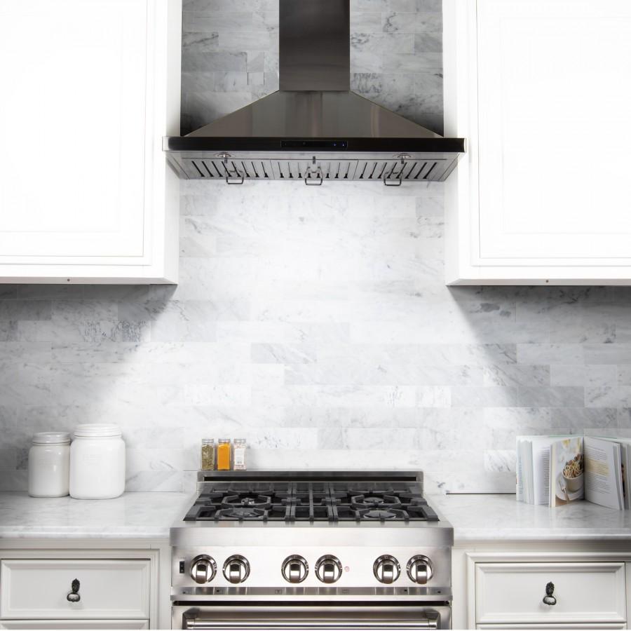 ZLINE 30" Wall Range Hood in Black Stainless Steel, BSKBN-30