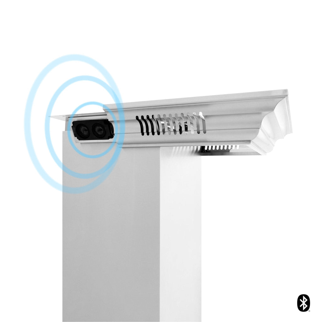 ZLINE 30" Wall Range Hood, Stainless, Bluetooth Speakers, KNCRN-BT-30