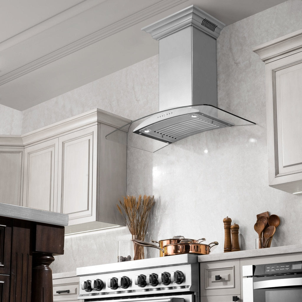 ZLINE 30" Wall Range Hood, Stainless, Bluetooth Speakers, KNCRN-BT-30