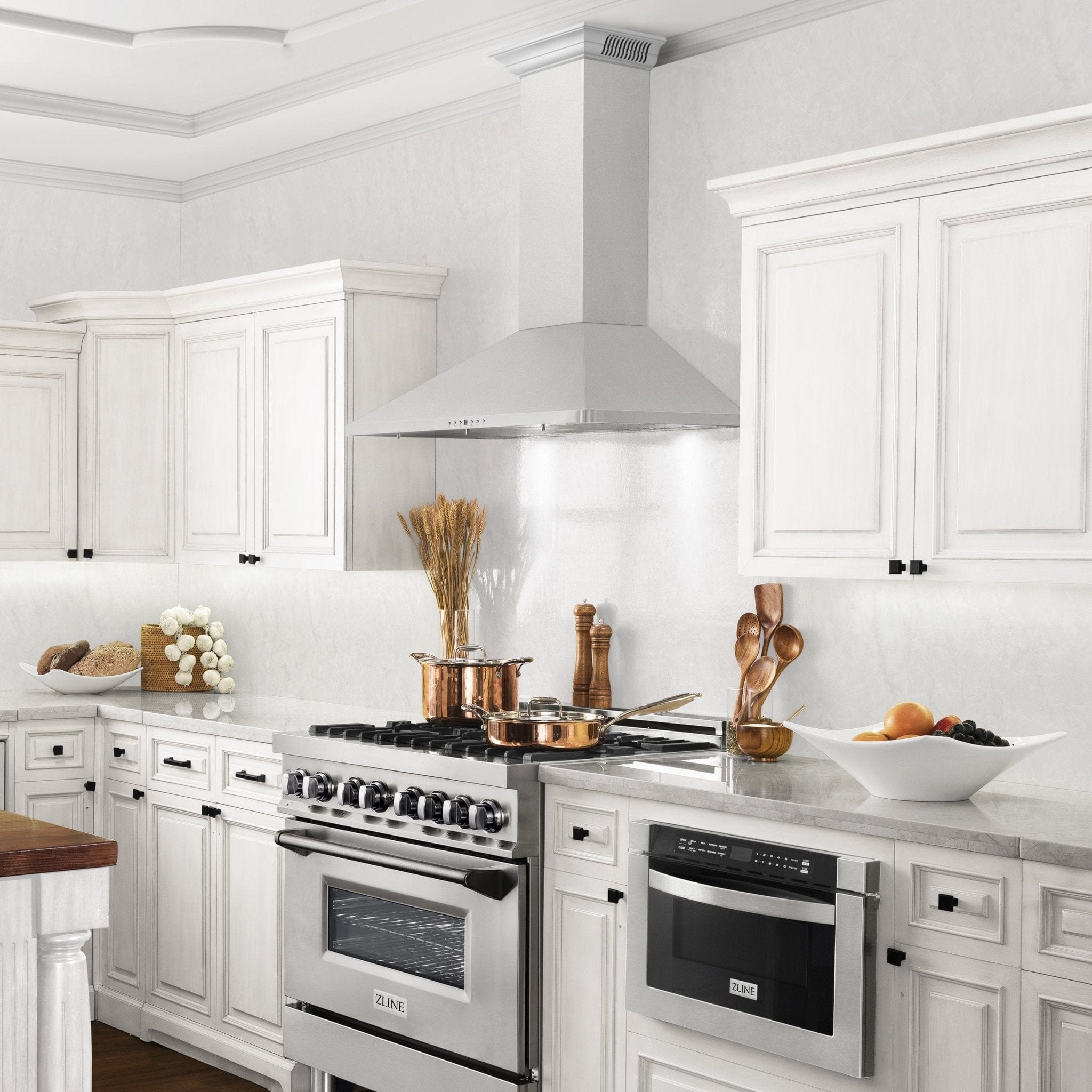 ZLINE 30" Wall Range Hood, Stainless, CrownSound Speakers, KF1CRN-BT-30