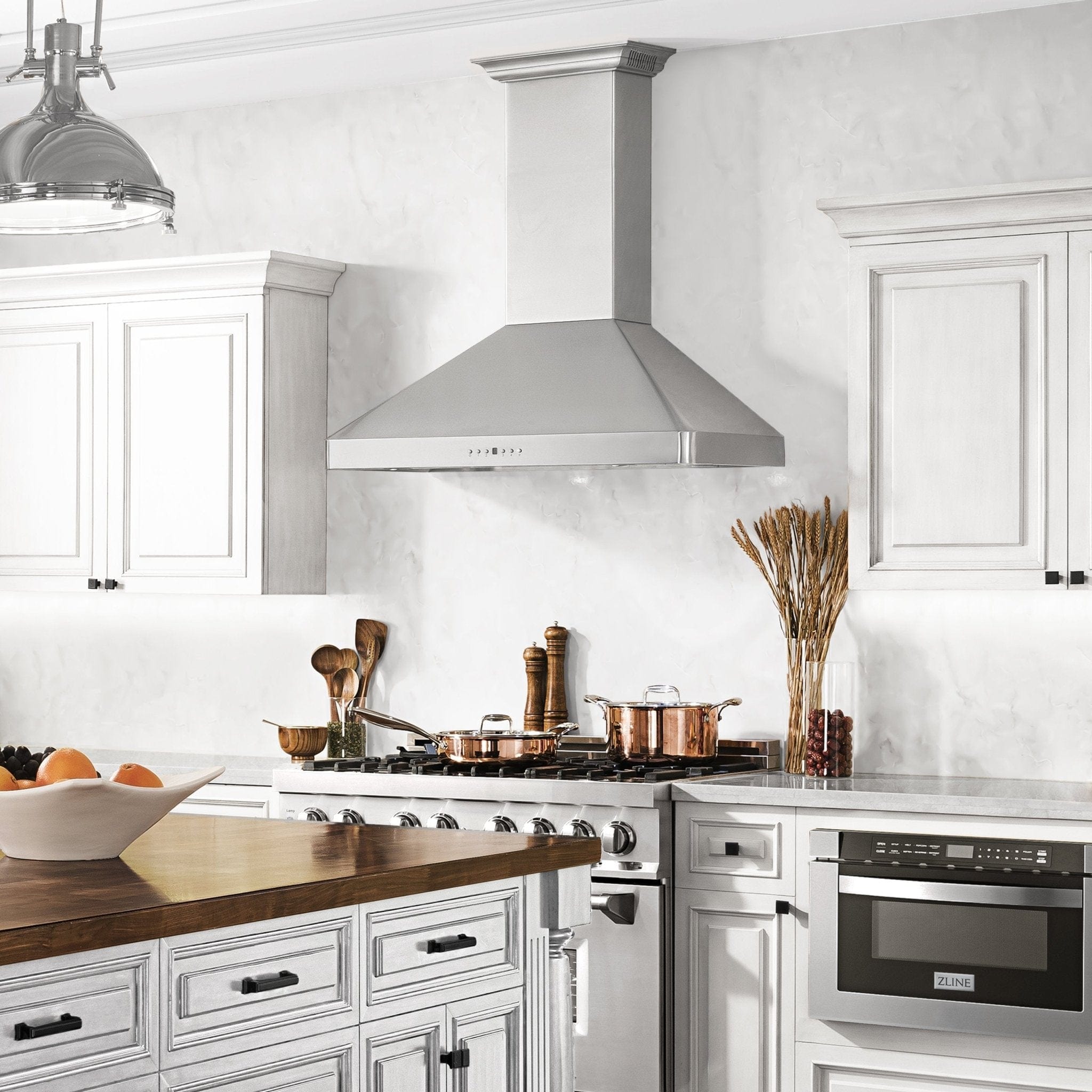 ZLINE 30" Wall Range Hood, Stainless, CrownSound Speakers, KF2CRN-BT-30
