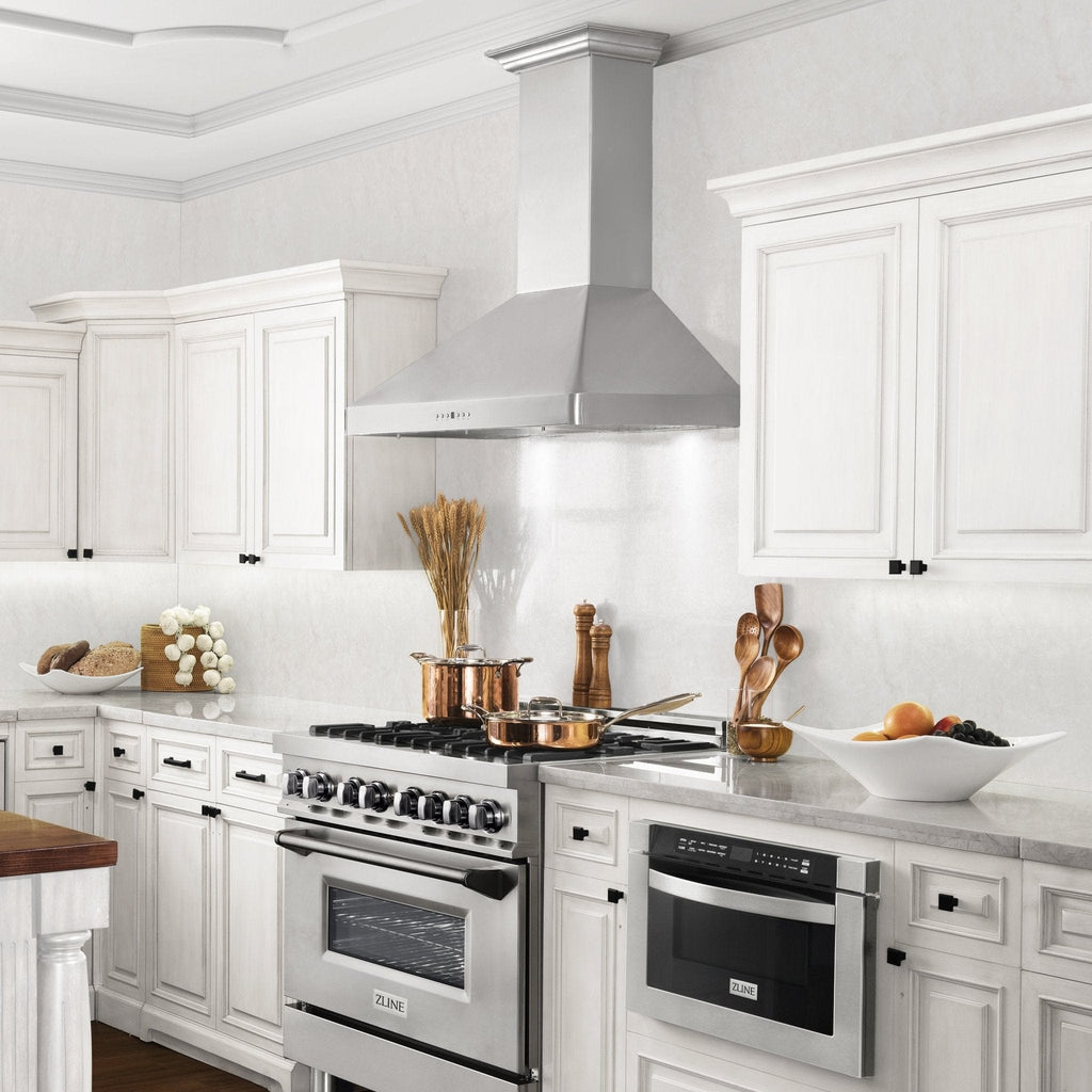 ZLINE 30" Wall Range Hood, Stainless, CrownSound Speakers, KF2CRN-BT-30
