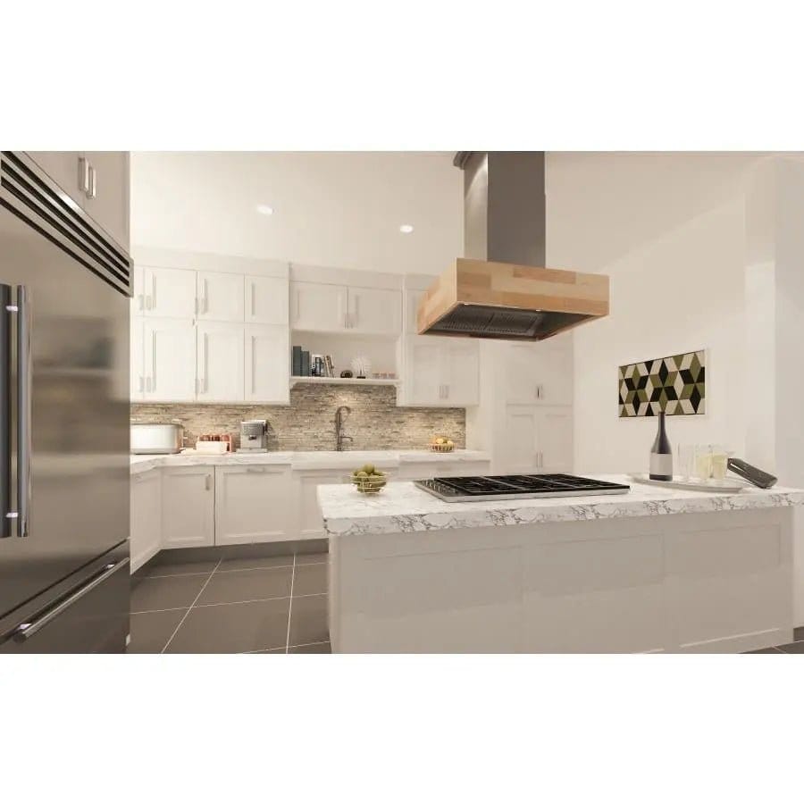 ZLINE 30" Wooden Island Range Hood, Butcher Block, 681iM-30