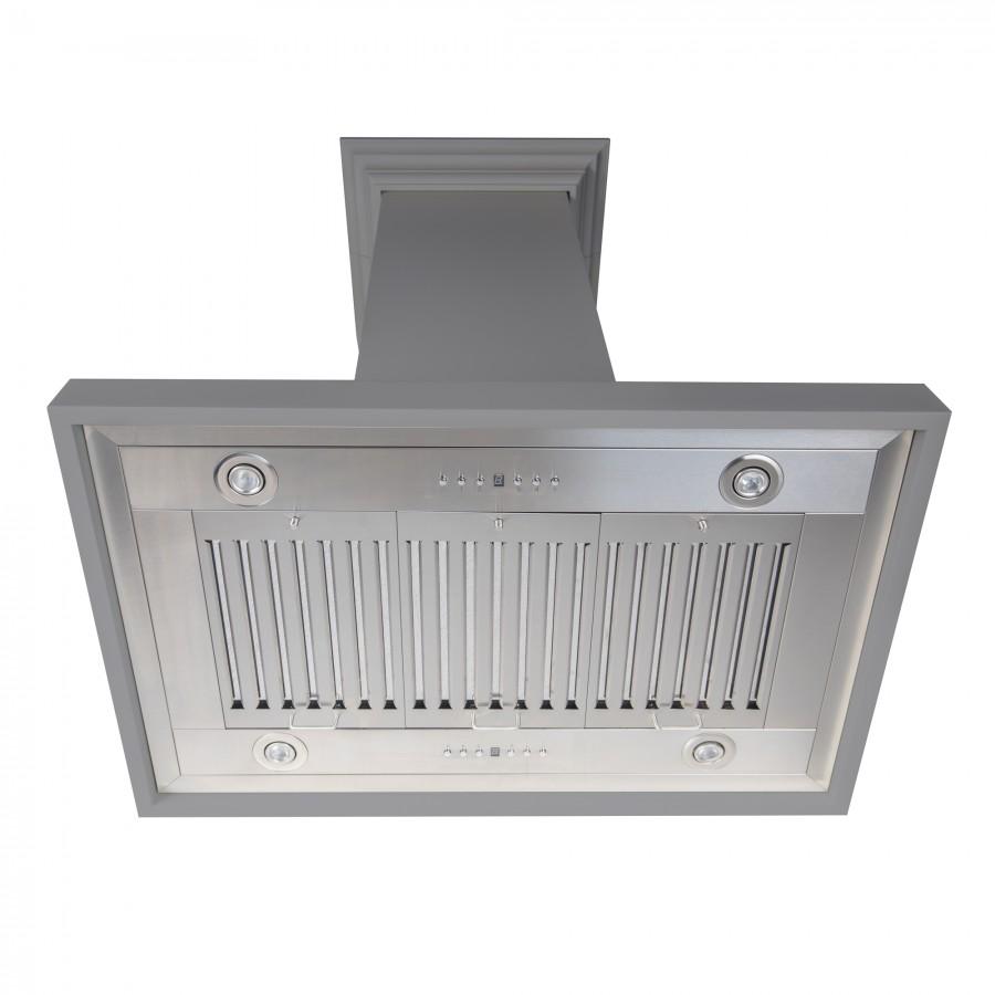 ZLINE 30" Wooden Island Range Hood in Gray, KBiUU-30