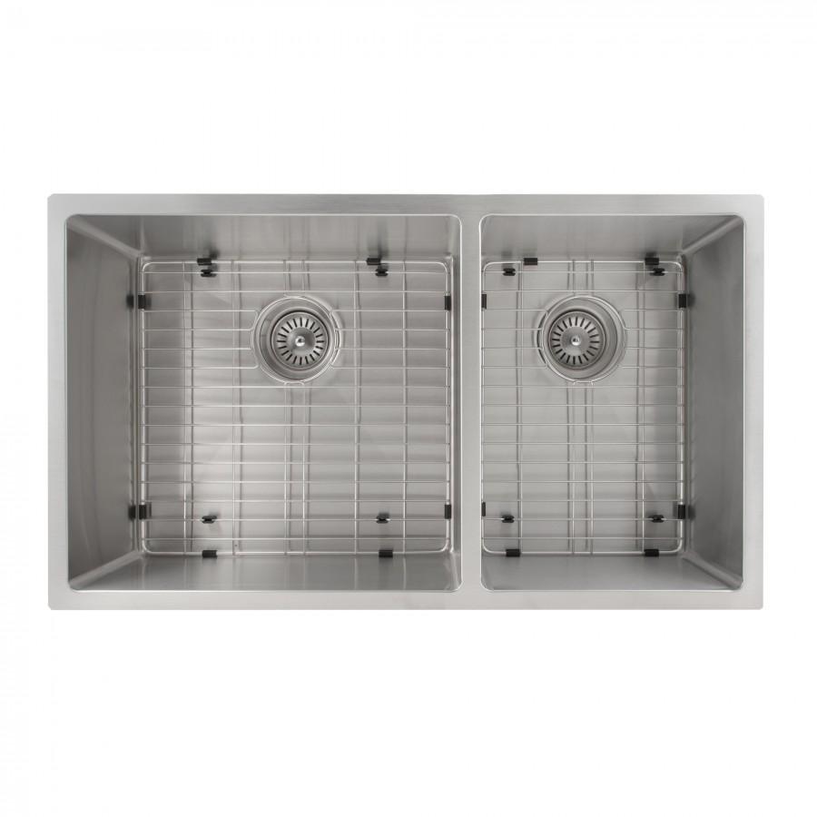 ZLINE 33" Undermount Double Bowl Sink in Stainless Steel, SR60D-33