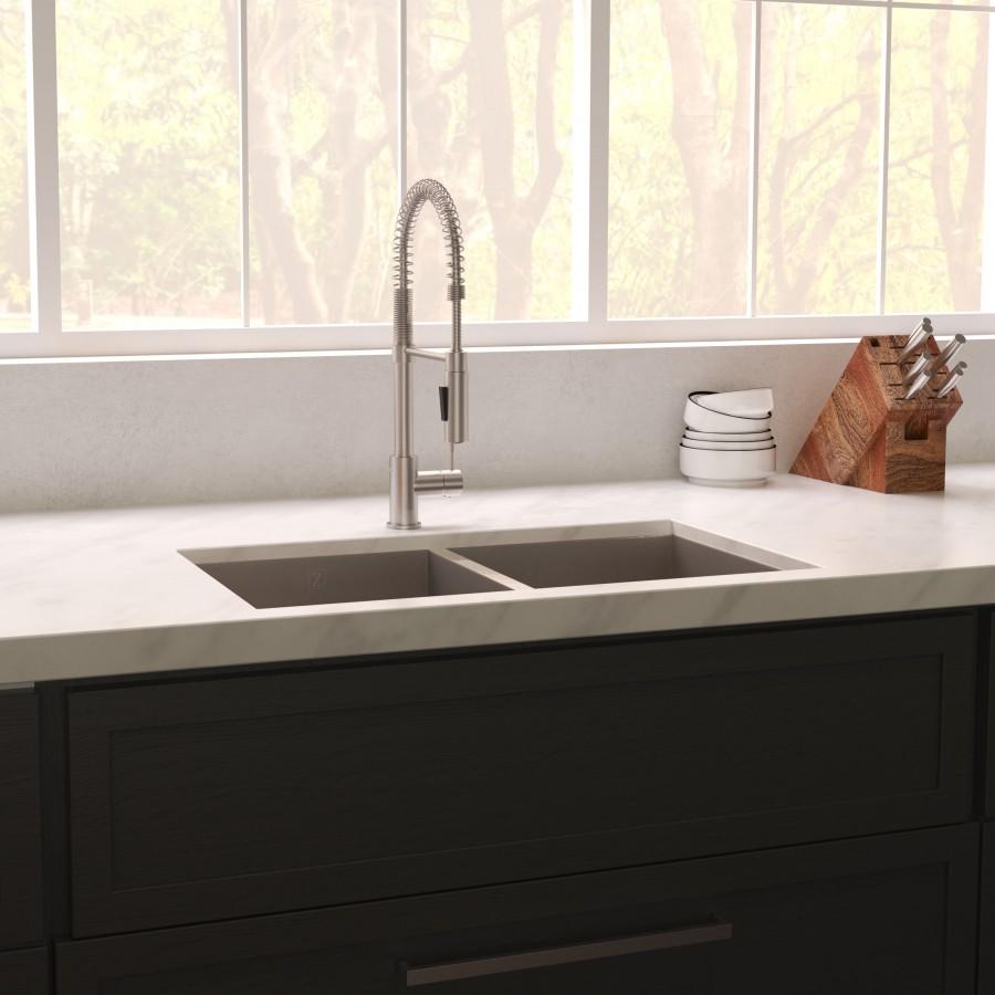 ZLINE 33" Undermount Double Bowl Sink Stainless Steel, SR50D-33S