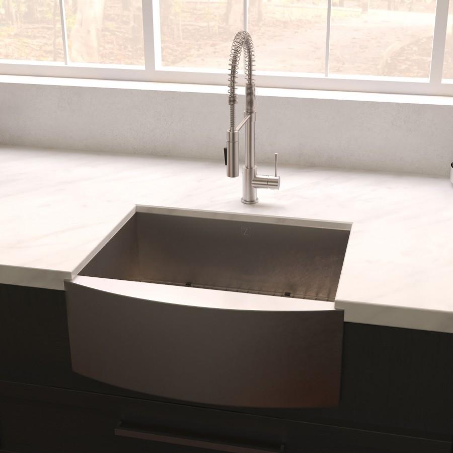 ZLINE 33" Undermount Single Bowl Apron Sink Stainless Steel, SAS-33S