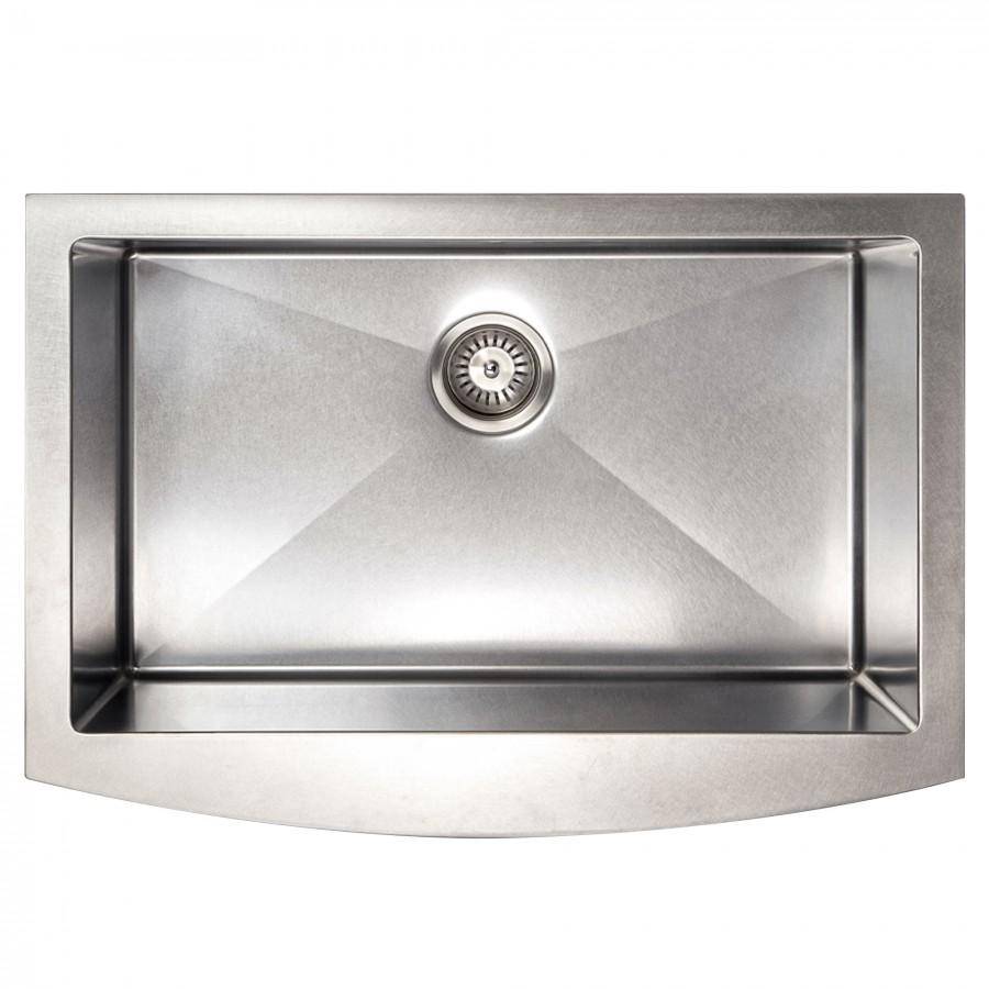 ZLINE 33" Undermount Single Bowl Apron Sink Stainless Steel, SAS-33S