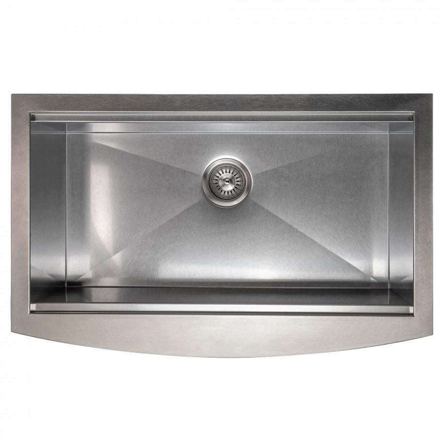 ZLINE 33" Undermount Single Bowl Ledge Sink Stainless Steel, SLSAP-33S