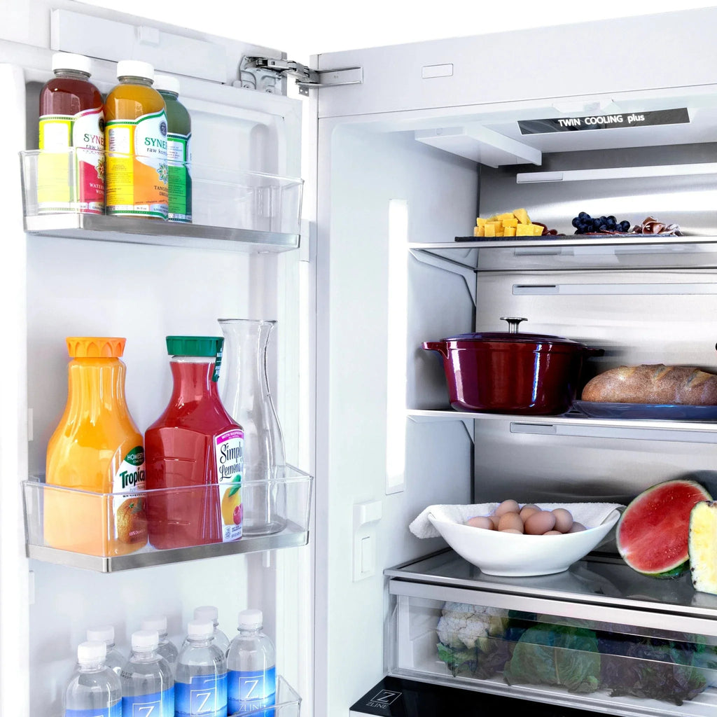 ZLINE 36" 19.6 cu. Ft. Panel Ready Built-In 3-Door French Door Refrigerator with Internal Water and Ice Dispenser RBIV-36