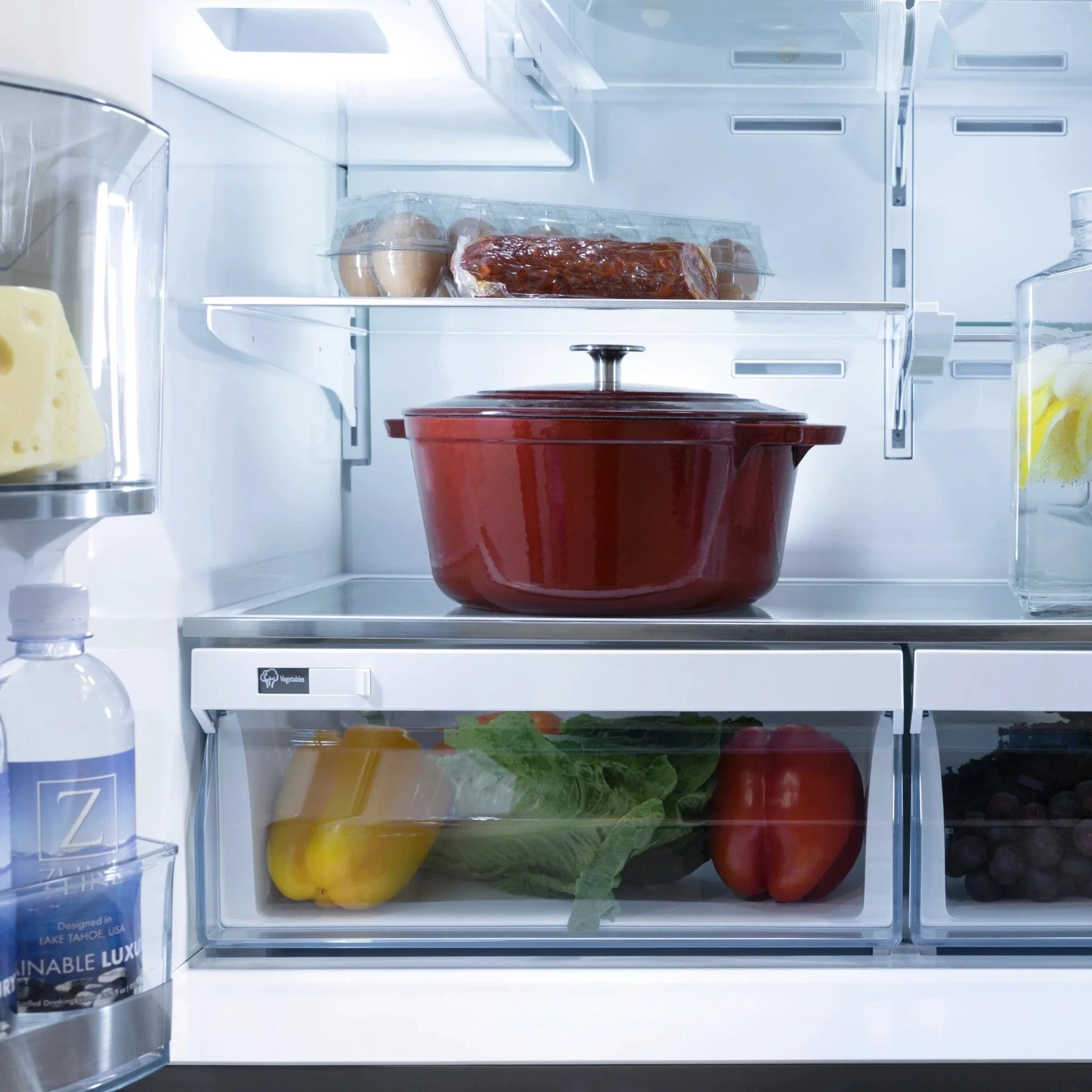 ZLINE 36" Autograph 21.6 cu. ft French Door Refrigerator with Ice Maker in Fingerprint Resistant Stainless Steel RFMZ-W-36-CB
