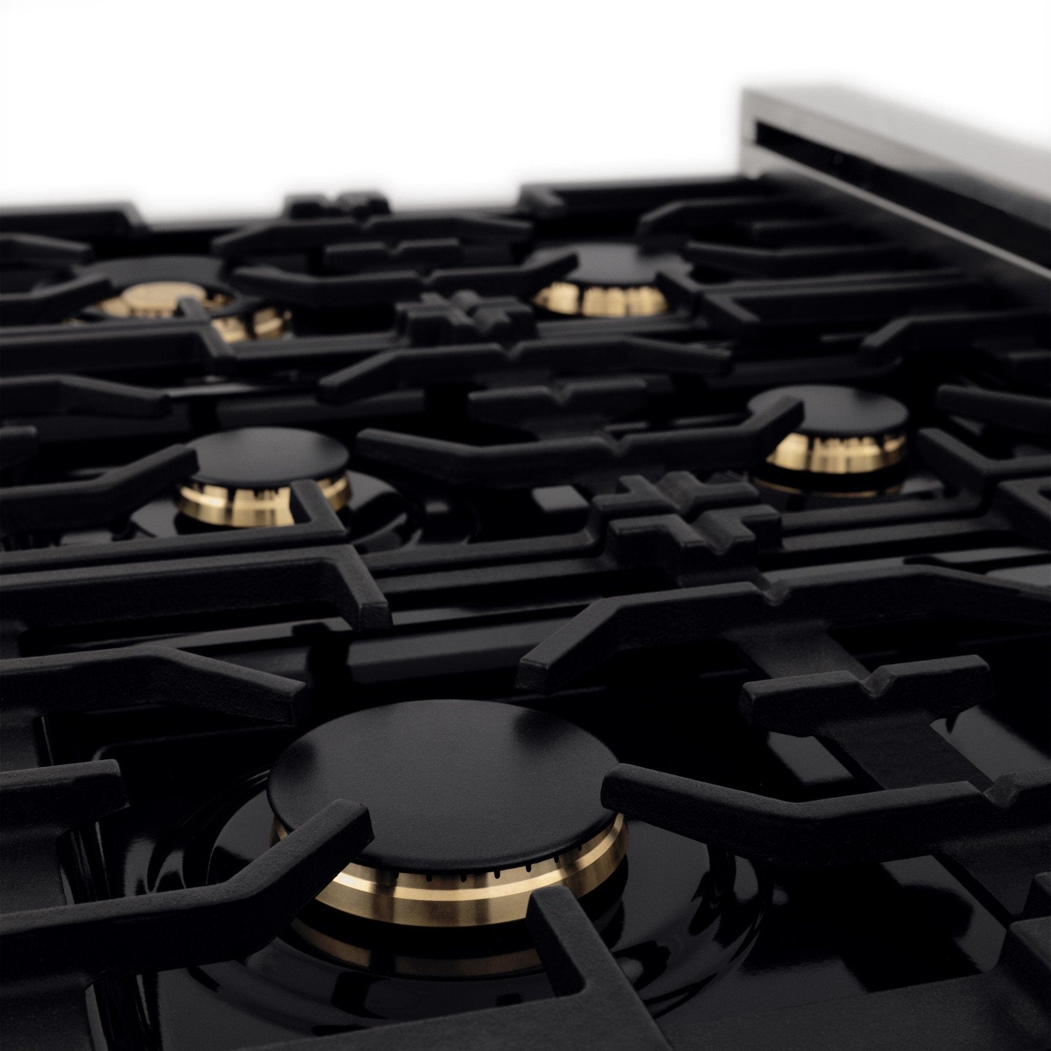 ZLINE 36" Autograph Dual Fuel Range, DuraSnow, Black, RASZ-SN-36-MB