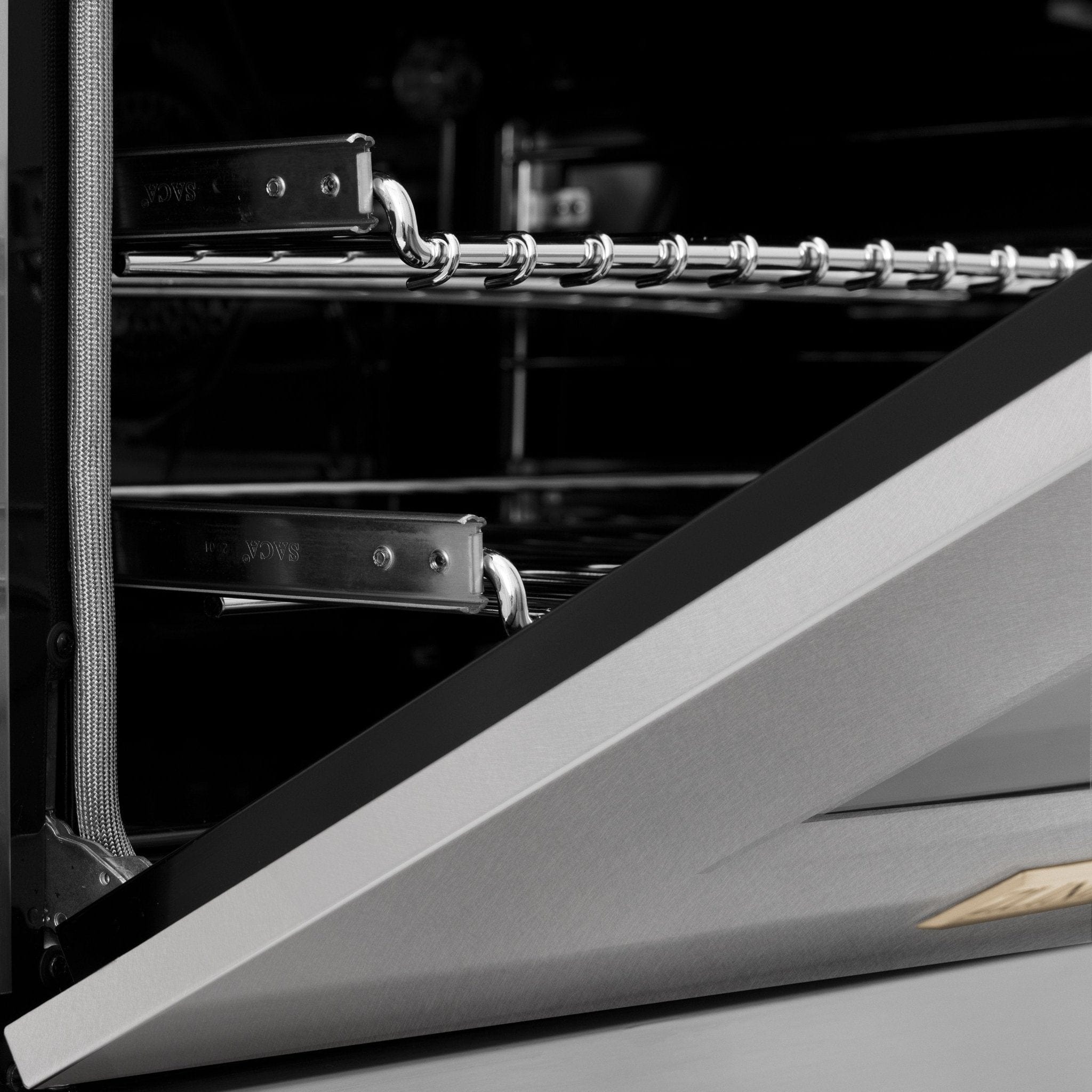 ZLINE 36" Autograph Dual Fuel Range, DuraSnow,Champagne, RASZ-SN-36-CB