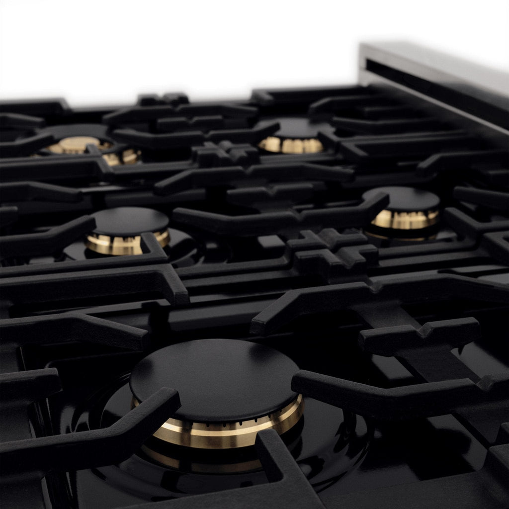 ZLINE 36" Autograph Dual Fuel Range, Stainless Steel, RAZ-36-MB