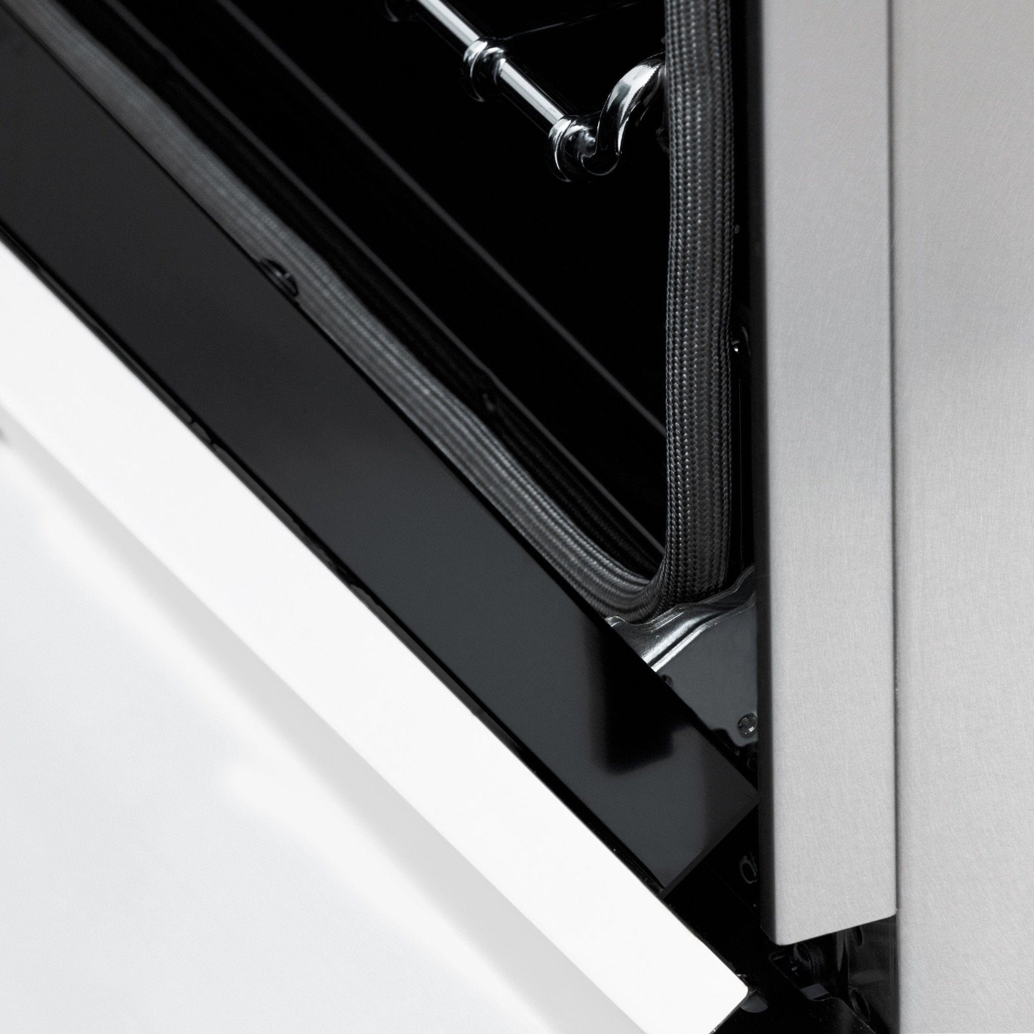 ZLINE 36" Autograph Dual Fuel Range, White, Champaign Accents, RAZ-WM-36-CB
