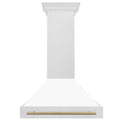 ZLINE 36" Autograph DuraSnow White Range Hood 8654SNZ-WM36-CB