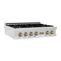 ZLINE 36" Autograph Edition Rangetop, DuraSnow, RTSZ-36-CB