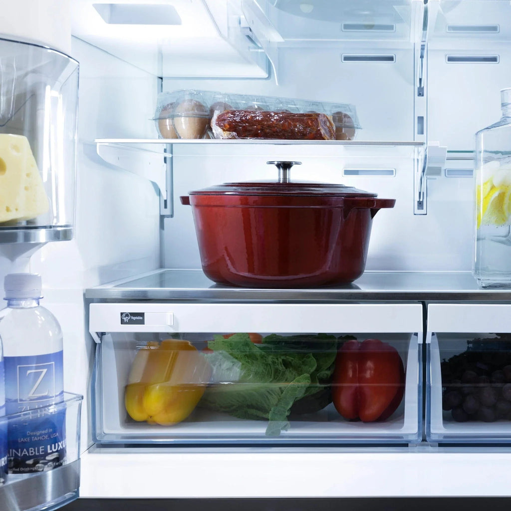 ZLINE 36" Autograph French Door Refrigerator with Water and Ice Dispenser in  Black Stainless Steel RFMZ-W-36-BS-G