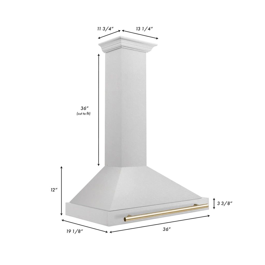 ZLINE 36" Autograph Stainless Wall Range Hood KB4SNZ-36-G