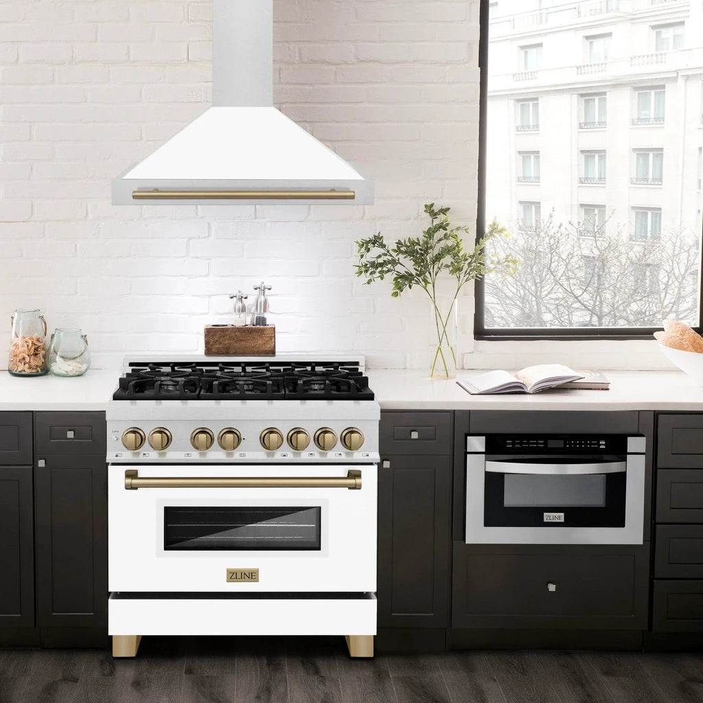 ZLINE 36" Autograph Stainless Wall Range Hood KB4SNZ-WM36-G
